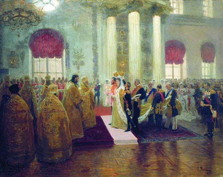 Ilya Repin Wedding of Nicholas II and Alexandra Fyodorovna, Germany oil painting art